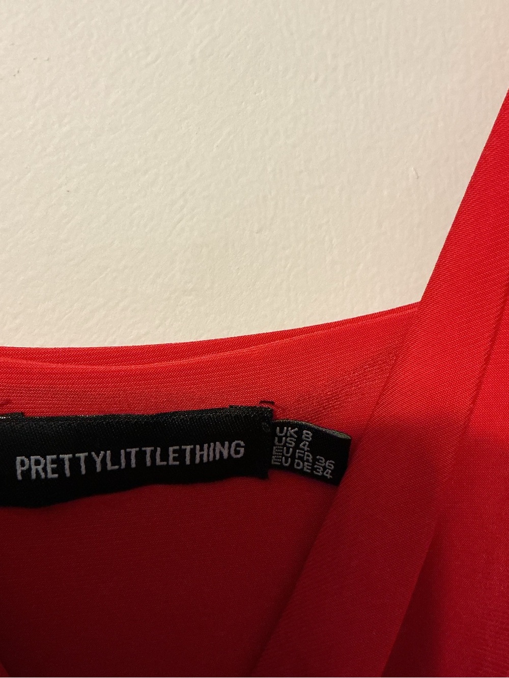 PrettyLittleThing Red Draped Ruched Mini Dress - Picture 6 of 6